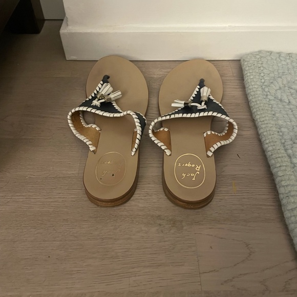 Jack Rogers Navy and White Sandals Size 8.5 - Picture 3 of 4